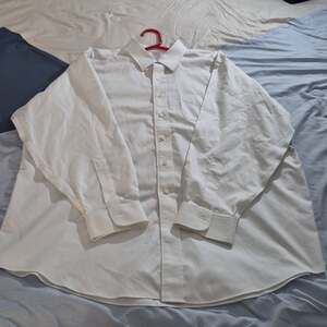 Brooks Brothers Shirt Mens 17 1/2-35 XL White Madison Fit Non Iron Cotton Dress